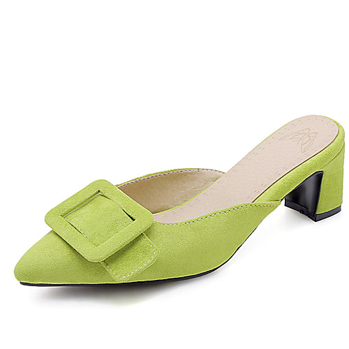 Women's Suede Spring & Summer Minimalism Clogs & Mules Chunky Heel Pointed Toe Buckle Red / Green / Pink
Women's Suede Spring & Summer Minimalism Clogs & Mules Chunky Heel Pointed Toe Buckle Red / Green / Pink