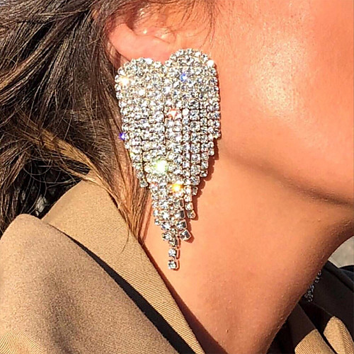 Women's Drop Earrings Heart Stylish Elegant everyday Iced Out Imitation Diamond Earrings Jewelry Gold / Silver For Wedding Engagement 1 Pair
Women's Drop Earrings Heart Stylish Elegant everyday Iced Out Imitation Diamond Earrings Jewelry Gold / Silver For Wedding Engagement 1 Pair