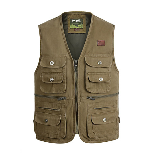 Men's Hiking Vest / Gilet Fishing Vest Outdoor Solid Color Lightweight Breathable Quick Dry Sweat-wicking Jacket Top Cotton Single Slider Hunting Fishing Hiking Army Green Camouflage Khaki Ivory
Men's Hiking Vest / Gilet Fishing Vest Outdoor Solid Color Lightweight Breathable Quick Dry Sweat-wicking Jacket Top Cotton Single Slider Hunting Fishing Hiking Army Green Camouflage Khaki Ivory