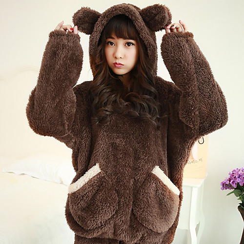 Adults' Pants Hoodie Kigurumi Pajamas Bear Onesie Pajamas Flannel Fabric Brown / Beige Cosplay For Men and Women Animal Sleepwear Cartoon Festival / Holiday Costumes
Adults' Pants Hoodie Kigurumi Pajamas Bear Onesie Pajamas Flannel Fabric Brown / Beige Cosplay For Men and Women Animal Sleepwear Cartoon Festival / Holiday Costumes