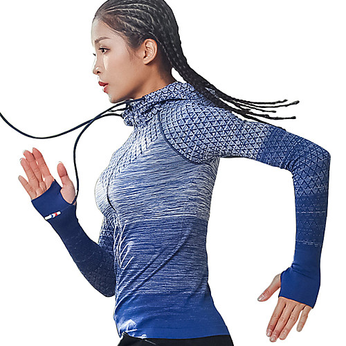 Women's Hoodie Sweatshirt Running Jacket Drawstring Color Gradient Black Blue Pink Yoga Fitness Gym Workout Top Sport Activewear Breathable Quick Dry Sweat-wicking Stretchy Slim
Women's Hoodie Sweatshirt Running Jacket Drawstring Color Gradient Black Blue Pink Yoga Fitness Gym Workout Top Sport Activewear Breathable Quick Dry Sweat-wicking Stretchy Slim