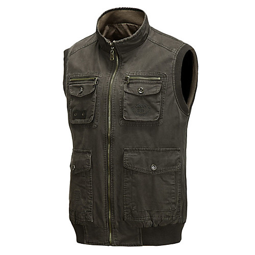 Men's Hiking Vest / Gilet Fishing Vest Outdoor Solid Color Lightweight UV Resistant Breathable Quick Dry Top Cotton Single Slider Hunting Fishing Climbing Army Green
Men's Hiking Vest / Gilet Fishing Vest Outdoor Solid Color Lightweight UV Resistant Breathable Quick Dry Top Cotton Single Slider Hunting Fishing Climbing Army Green