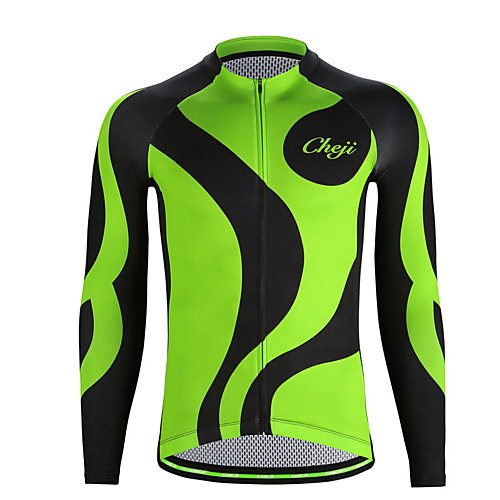 cheji Men's Long Sleeve Cycling Jersey Winter Fleece Elastane Green Bike Jersey Top Mountain Bike MTB Road Bike Cycling Breathable Quick Dry Sports Clothing Apparel / Micro-elastic / YKK Zipper
cheji Men's Long Sleeve Cycling Jersey Winter Fleece Elastane Green Bike Jersey Top Mountain Bike MTB Road Bike Cycling Breathable Quick Dry Sports Clothing Apparel / Micro-elastic / YKK Zipper