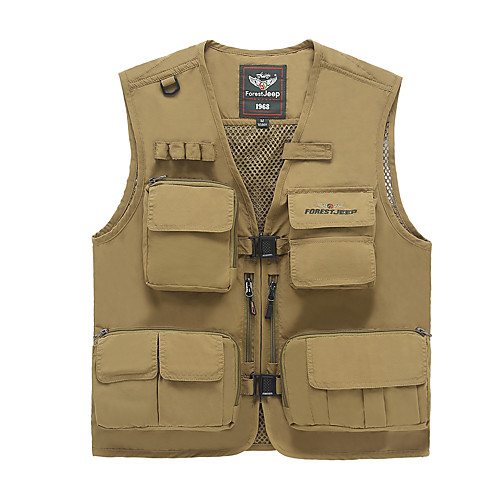 Men's Hiking Vest / Gilet Fishing Vest Outdoor Solid Color Lightweight UV Resistant Breathable Quick Dry Top Mesh Single Slider Hunting Fishing Climbing Army Green Khaki
Men's Hiking Vest / Gilet Fishing Vest Outdoor Solid Color Lightweight UV Resistant Breathable Quick Dry Top Mesh Single Slider Hunting Fishing Climbing Army Green Khaki
