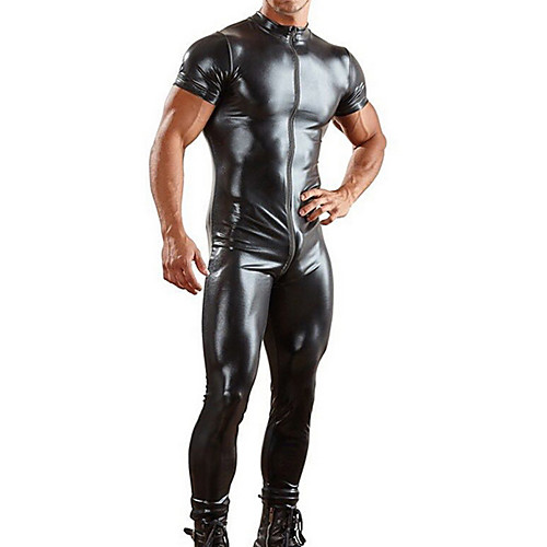 Men's Zipper Front Daily Round Neck Black Jumpsuit Solid Colored / Short Sleeve
Men's Zipper Front Daily Round Neck Black Jumpsuit Solid Colored / Short Sleeve
