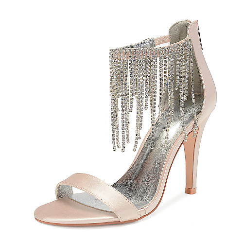 Women's Wedding Shoes High Heel Open Toe Wedding Sandals Wedding Party & Evening Satin Rhinestone Tassel Solid Colored White Black Purple
Women's Wedding Shoes High Heel Open Toe Wedding Sandals Wedding Party & Evening Satin Rhinestone Tassel Solid Colored White Black Purple