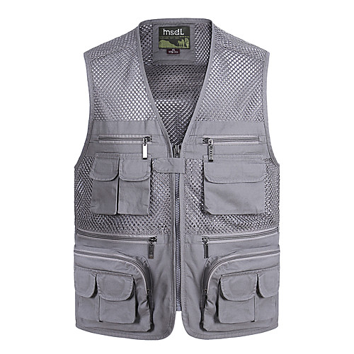Men's Hiking Vest / Gilet Fishing Vest Outdoor Solid Color Lightweight Breathable Quick Dry Sweat-wicking Jacket Top Cotton Single Slider Hunting Fishing Hiking Grey Green
Men's Hiking Vest / Gilet Fishing Vest Outdoor Solid Color Lightweight Breathable Quick Dry Sweat-wicking Jacket Top Cotton Single Slider Hunting Fishing Hiking Grey Green