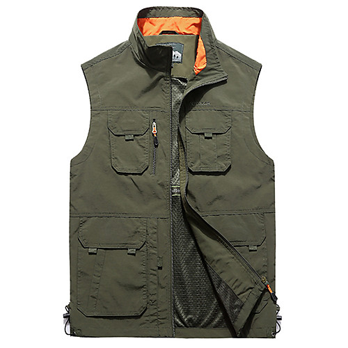 Men's Hiking Vest / Gilet Fishing Vest Outdoor Solid Color Lightweight UV Resistant Breathable Quick Dry Top Single Slider Hunting Fishing Climbing Army Green Blue Khaki
Men's Hiking Vest / Gilet Fishing Vest Outdoor Solid Color Lightweight UV Resistant Breathable Quick Dry Top Single Slider Hunting Fishing Climbing Army Green Blue Khaki