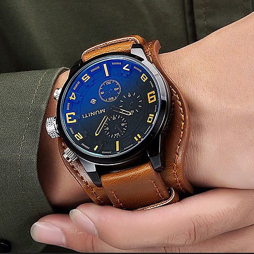 Men's Sport Watch Fashion Watch Analog Quartz Japanese Quartz Charm Water Resistant / Waterproof Calendar / date / day Cool / Genuine Leather / # / # / Two Years
Men's Sport Watch Fashion Watch Analog Quartz Japanese Quartz Charm Water Resistant / Waterproof Calendar / date / day Cool / Genuine Leather / # / # / Two Years