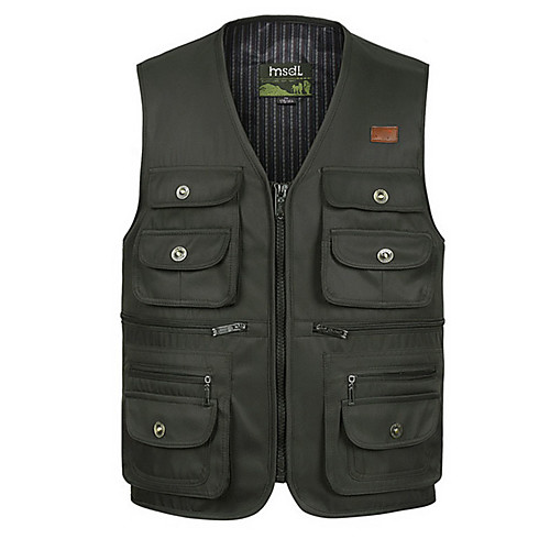 Men's Hiking Vest / Gilet Fishing Vest Outdoor Solid Color Lightweight Breathable Quick Dry Fast Dry Top Cotton N / A Hunting Fishing Climbing Black Army Green
Men's Hiking Vest / Gilet Fishing Vest Outdoor Solid Color Lightweight Breathable Quick Dry Fast Dry Top Cotton N / A Hunting Fishing Climbing Black Army Green