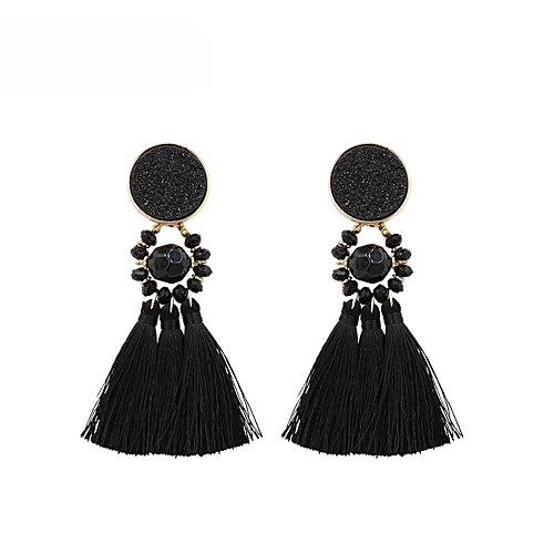 Women's Drop Earrings Tassel Fringe Stylish European Earrings Jewelry White / Black For Birthday Gift Daily Ceremony Carnival 1 Pair
Women's Drop Earrings Tassel Fringe Stylish European Earrings Jewelry White / Black For Birthday Gift Daily Ceremony Carnival 1 Pair