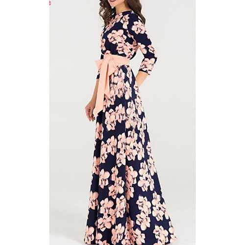 Women's Maxi Sheath Dress - 3/4 Length Sleeve Geometric Basic Light Blue S M L XL XXL
Women's Maxi Sheath Dress - 3/4 Length Sleeve Geometric Basic Light Blue S M L XL XXL