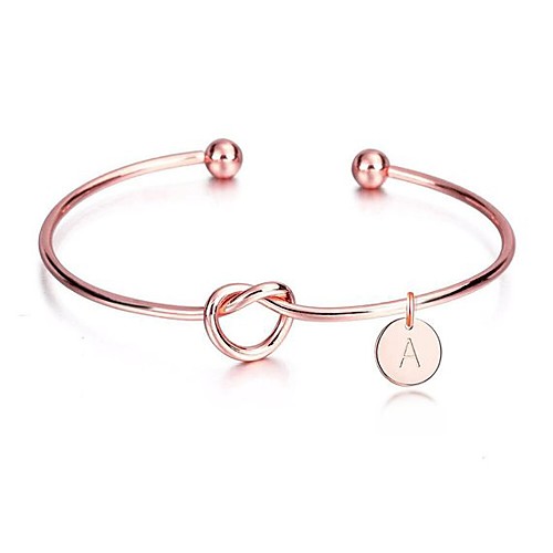 Women's Bracelet Geometrical Love knot Letter Twist Circle Simple Geometric Fashion European Casual / Sporty Rose Gold Plated Bracelet Jewelry Rose Gold For Wedding Gift Holiday Birthday Festival
Women's Bracelet Geometrical Love knot Letter Twist Circle Simple Geometric Fashion European Casual / Sporty Rose Gold Plated Bracelet Jewelry Rose Gold For Wedding Gift Holiday Birthday Festival
