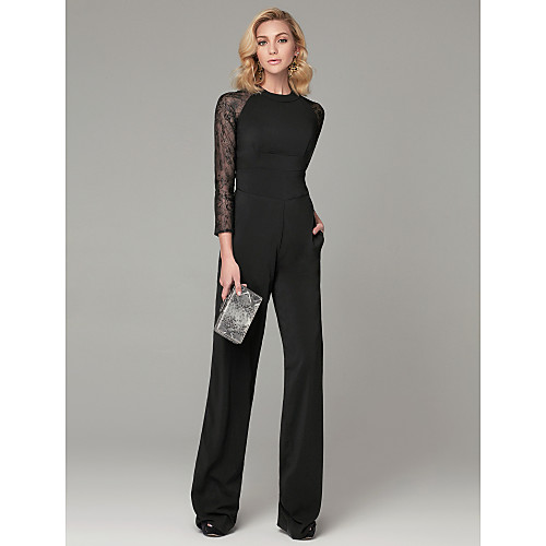 Jumpsuits Chic & Modern Elegant Formal Evening Wedding Party Dress Jewel Neck Long Sleeve Floor Length Chiffon Lace with Lace Insert 2021
Jumpsuits Chic & Modern Elegant Formal Evening Wedding Party Dress Jewel Neck Long Sleeve Floor Length Chiffon Lace with Lace Insert 2021