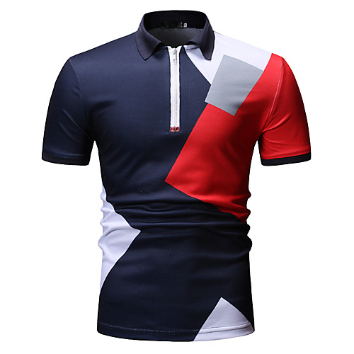 Men's Polo Color Block Print Short Sleeve Work Tops Business Black Yellow Navy Blue
Men's Polo Color Block Print Short Sleeve Work Tops Business Black Yellow Navy Blue