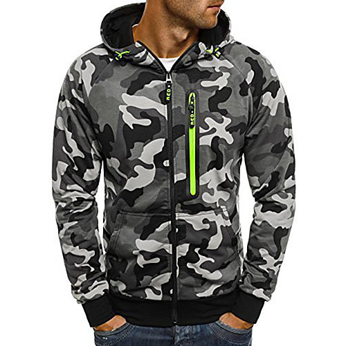 Men's Hoodie Hiking Jacket Outdoor Camo Thermal Warm Quick Dry Sweat-wicking Comfortable Jacket Top Single Slider Camping / Hiking Climbing Outdoor Exercise Grey Green
Men's Hoodie Hiking Jacket Outdoor Camo Thermal Warm Quick Dry Sweat-wicking Comfortable Jacket Top Single Slider Camping / Hiking Climbing Outdoor Exercise Grey Green