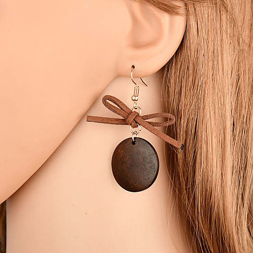 Women's Drop Earrings Bowknot Korean Sweet Fashion Leather Wood Earrings Jewelry Gray / Brown For Causal Daily Going out 1 Pair
Women's Drop Earrings Bowknot Korean Sweet Fashion Leather Wood Earrings Jewelry Gray / Brown For Causal Daily Going out 1 Pair