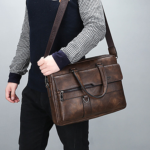 Men's Zipper PU(Polyurethane) / PU Briefcase Solid Color Black / Dark Brown / Khaki / Fall & Winter
Men's Zipper PU(Polyurethane) / PU Briefcase Solid Color Black / Dark Brown / Khaki / Fall & Winter