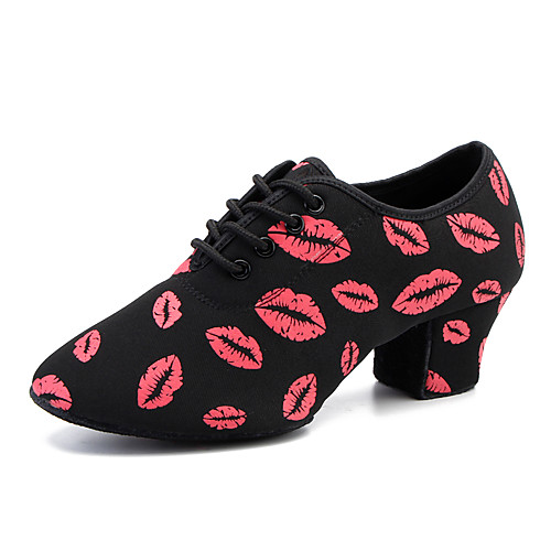 Women's Dance Shoes Microfiber Jazz Shoes Oxford / Heel Thick Heel Customizable Black / Red / Practice
Women's Dance Shoes Microfiber Jazz Shoes Oxford / Heel Thick Heel Customizable Black / Red / Practice