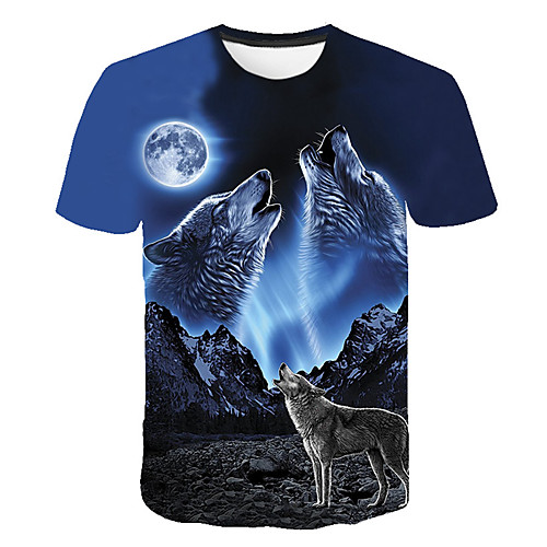 Men's T shirt Graphic Animal Print Short Sleeve Daily Tops Basic Streetwear Blue
Men's T shirt Graphic Animal Print Short Sleeve Daily Tops Basic Streetwear Blue