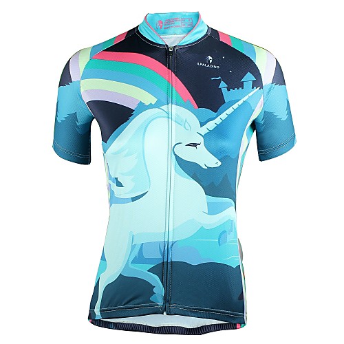 ILPALADINO Women's Short Sleeve Cycling Jersey Blue Cartoon Bike Jersey Top UV Resistant Breathable Reflective Strips Sports Clothing Apparel / Back Pocket
ILPALADINO Women's Short Sleeve Cycling Jersey Blue Cartoon Bike Jersey Top UV Resistant Breathable Reflective Strips Sports Clothing Apparel / Back Pocket