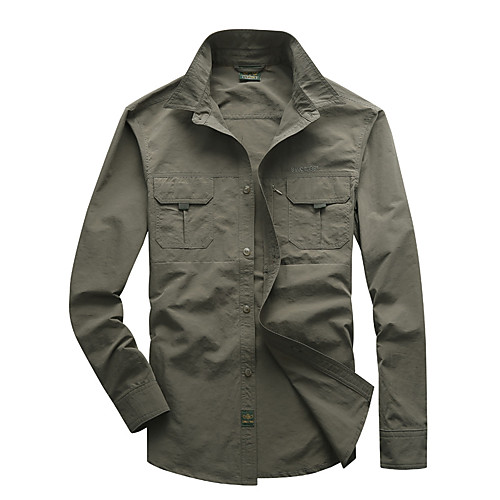 Men's Hiking Shirt / Button Down Shirts Long Sleeve Outdoor UV Resistant Breathable Quick Dry Softness Shirt Top Autumn / Fall Spring Fiber Cycling / Bike Traveling Army Green Grey Black
Men's Hiking Shirt / Button Down Shirts Long Sleeve Outdoor UV Resistant Breathable Quick Dry Softness Shirt Top Autumn / Fall Spring Fiber Cycling / Bike Traveling Army Green Grey Black