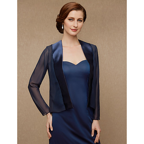 Long Sleeve Coats / Jackets Chiffon / Satin Wedding / Party / Evening Women's Wrap With Splicing
Long Sleeve Coats / Jackets Chiffon / Satin Wedding / Party / Evening Women's Wrap With Splicing