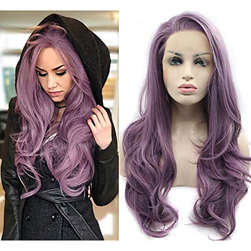 Synthetic Lace Front Wig Natural Wave Side Part Lace Front Wig Long Purple Synthetic Hair 22-24 inch Women's Heat Resistant Natural Hairline Purple Sylvia
Synthetic Lace Front Wig Natural Wave Side Part Lace Front Wig Long Purple Synthetic Hair 22-24 inch Women's Heat Resistant Natural Hairline Purple Sylvia