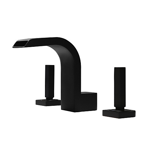 Bathroom Sink Faucet - Waterfall / Widespread Painted Finishes Widespread Two Handles Three HolesBath Taps
Bathroom Sink Faucet - Waterfall / Widespread Painted Finishes Widespread Two Handles Three HolesBath Taps