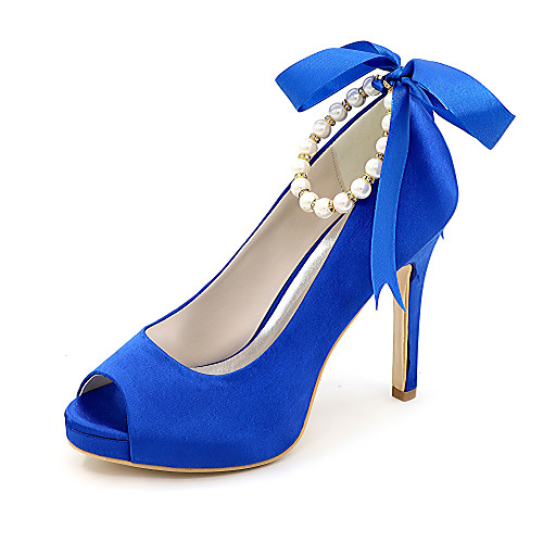 Women's Wedding Shoes Stiletto Heel Open Toe Minimalism Wedding Party & Evening Satin Pearl Ribbon Tie Solid Colored White Purple Red
Women's Wedding Shoes Stiletto Heel Open Toe Minimalism Wedding Party & Evening Satin Pearl Ribbon Tie Solid Colored White Purple Red