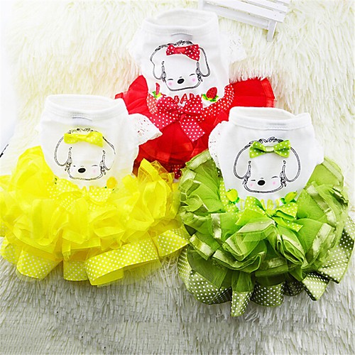 Dogs Dress Dog Clothes Yellow Green Red Costume Mixed Material Patterned Cute S M L
Dogs Dress Dog Clothes Yellow Green Red Costume Mixed Material Patterned Cute S M L