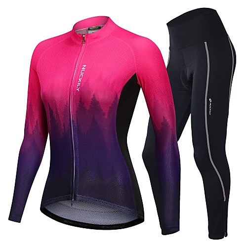 Nuckily Women's Long Sleeve Cycling Jersey with Tights Winter Spandex Polyester BlueYellow Fuchsia Green Gradient Bike Clothing Suit Breathable Sports Reactive Print Mountain Bike MTB Road Bike
Nuckily Women's Long Sleeve Cycling Jersey with Tights Winter Spandex Polyester BlueYellow Fuchsia Green Gradient Bike Clothing Suit Breathable Sports Reactive Print Mountain Bike MTB Road Bike