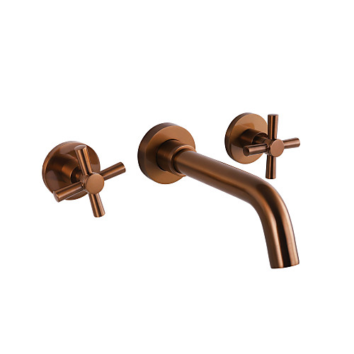 Bathroom Sink Faucet - Waterfall / Widespread Rose Gold Wall Mounted Two Handles Three HolesBath Taps
Bathroom Sink Faucet - Waterfall / Widespread Rose Gold Wall Mounted Two Handles Three HolesBath Taps