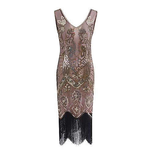 The Great Gatsby Charleston 1920s Vintage Vacation Dress Flapper Dress Party Costume Masquerade Prom Dress Women's Sequins Tassel Fringe Lace Sequin Costume Golden / Black / Red Vintage Cosplay Party
The Great Gatsby Charleston 1920s Vintage Vacation Dress Flapper Dress Party Costume Masquerade Prom Dress Women's Sequins Tassel Fringe Lace Sequin Costume Golden / Black / Red Vintage Cosplay Party