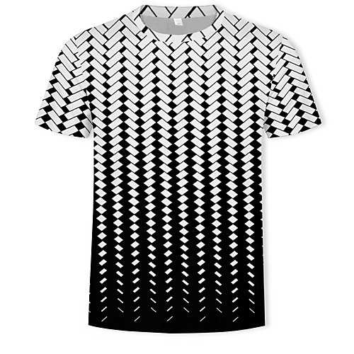 Men's T shirt Graphic Geometric 3D Print Short Sleeve Tops Basic Streetwear Black
Men's T shirt Graphic Geometric 3D Print Short Sleeve Tops Basic Streetwear Black