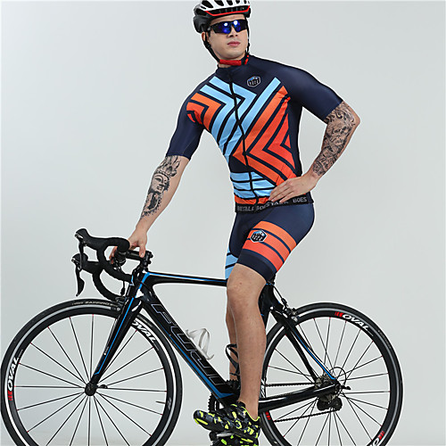BOESTALK Men's Short Sleeve Cycling Jersey with Shorts Blue Bike Clothing Suit Moisture Wicking Quick Dry Ultraviolet Resistant Sports Spandex Geometric Mountain Bike MTB Road Bike Cycling Clothing
BOESTALK Men's Short Sleeve Cycling Jersey with Shorts Blue Bike Clothing Suit Moisture Wicking Quick Dry Ultraviolet Resistant Sports Spandex Geometric Mountain Bike MTB Road Bike Cycling Clothing