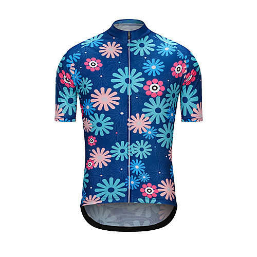 Men's Short Sleeve Cycling Jersey Blue Floral Botanical Bike Jersey Top Sports Clothing Apparel / High Elasticity
Men's Short Sleeve Cycling Jersey Blue Floral Botanical Bike Jersey Top Sports Clothing Apparel / High Elasticity