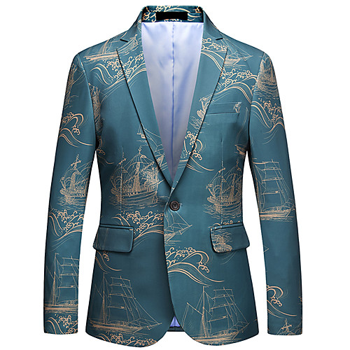 Green Striped / Paisley Regular Fit Cotton / Polyester Men's Suit - Notch lapel collar / Plus Size
Green Striped / Paisley Regular Fit Cotton / Polyester Men's Suit - Notch lapel collar / Plus Size
