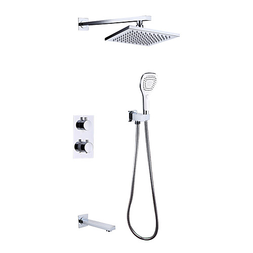 Shower Faucet - Contemporary Chrome Wall Mounted Brass Valve Bath Shower Mixer Taps
Shower Faucet - Contemporary Chrome Wall Mounted Brass Valve Bath Shower Mixer Taps