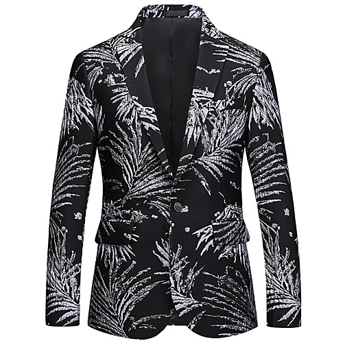 

Black Check / Color Block Regular Fit Rayon / Polyester Men's Suit - Notch lapel collar / Plus Size
