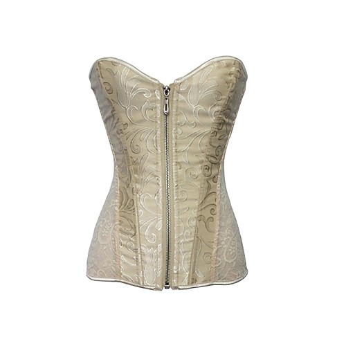 Women's Cotton Zipper Overbust Corset - Print / Textured, Deep V / Basic White Black Camel S M L
Women's Cotton Zipper Overbust Corset - Print / Textured, Deep V / Basic White Black Camel S M L