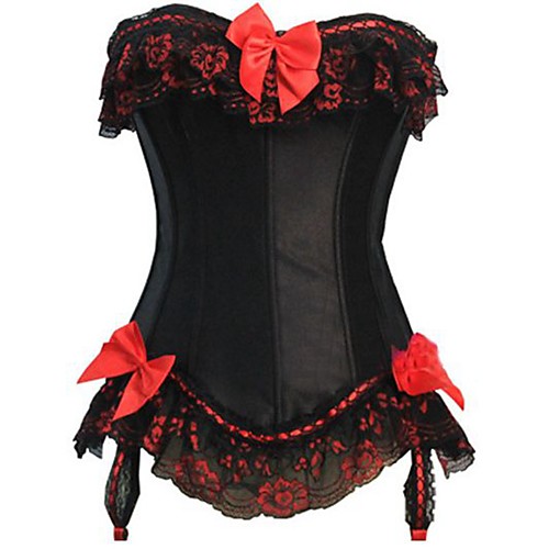 Women's Plus Size Lace Up Overbust Corset - Color Block / Embroidered, Modern Style / Basic Black S M L
Women's Plus Size Lace Up Overbust Corset - Color Block / Embroidered, Modern Style / Basic Black S M L