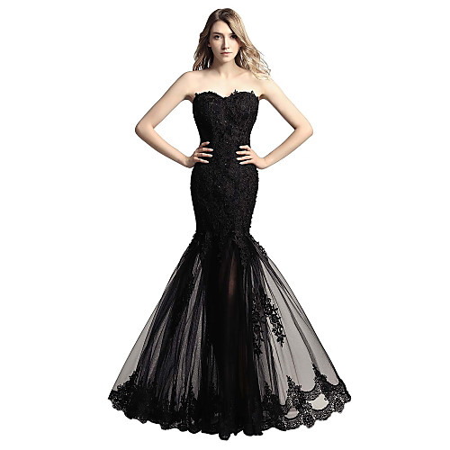 Mermaid / Trumpet Sexy Floral Engagement Formal Evening Dress Sweetheart Neckline Sleeveless Floor Length Tulle with Sequin Appliques 2021
Mermaid / Trumpet Sexy Floral Engagement Formal Evening Dress Sweetheart Neckline Sleeveless Floor Length Tulle with Sequin Appliques 2021