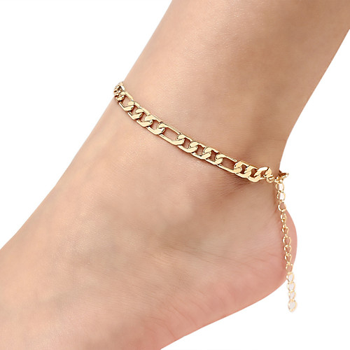 Ankle Bracelet feet jewelry Simple Classic Vintage Women's Body Jewelry For Carnival Holiday Figaro Alloy Gold Silver 1pc
Ankle Bracelet feet jewelry Simple Classic Vintage Women's Body Jewelry For Carnival Holiday Figaro Alloy Gold Silver 1pc