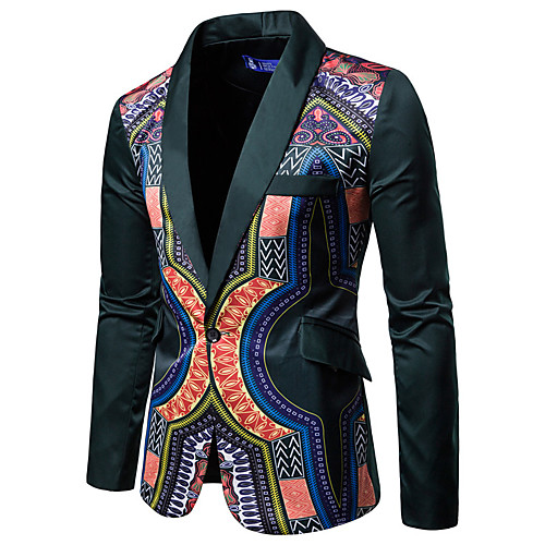 Black / Purple / Yellow Geometric / Rainbow Regular Fit Acrylic / Polyester Men's Suit - Notch lapel collar
Black / Purple / Yellow Geometric / Rainbow Regular Fit Acrylic / Polyester Men's Suit - Notch lapel collar