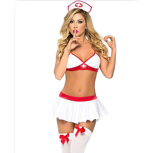 Nurse Women's Backless Super Sexy Suits Nightwear Cosplay Costumes Solid Colored White One-Size / Strap
Nurse Women's Backless Super Sexy Suits Nightwear Cosplay Costumes Solid Colored White One-Size / Strap