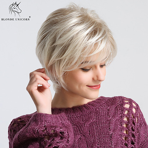 Synthetic Wig Straight Natural Straight Pixie Cut With Bangs Wig Blonde Short Light golden Synthetic Hair 24 inch Women's Odor Free Fashionable Design Synthetic Blonde BLONDE UNICORN
Synthetic Wig Straight Natural Straight Pixie Cut With Bangs Wig Blonde Short Light golden Synthetic Hair 24 inch Women's Odor Free Fashionable Design Synthetic Blonde BLONDE UNICORN