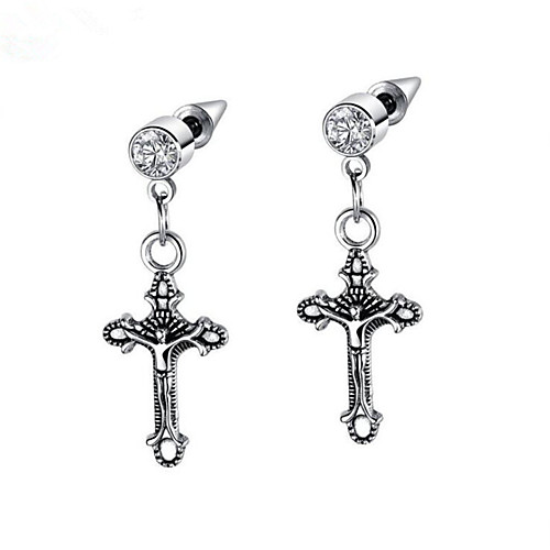 Men's Drop Earrings Hanging Cross Earrings Retro flat back Cross Stylish Stainless Steel Earrings Jewelry Silver For Daily Holiday 1 Pair
Men's Drop Earrings Hanging Cross Earrings Retro flat back Cross Stylish Stainless Steel Earrings Jewelry Silver For Daily Holiday 1 Pair