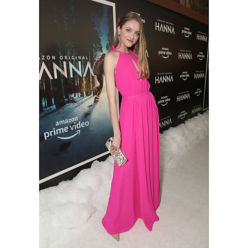 A-Line Celebrity Style Formal Evening Dress Halter Neck Sleeveless Floor Length Chiffon with Pleats 2021
A-Line Celebrity Style Formal Evening Dress Halter Neck Sleeveless Floor Length Chiffon with Pleats 2021