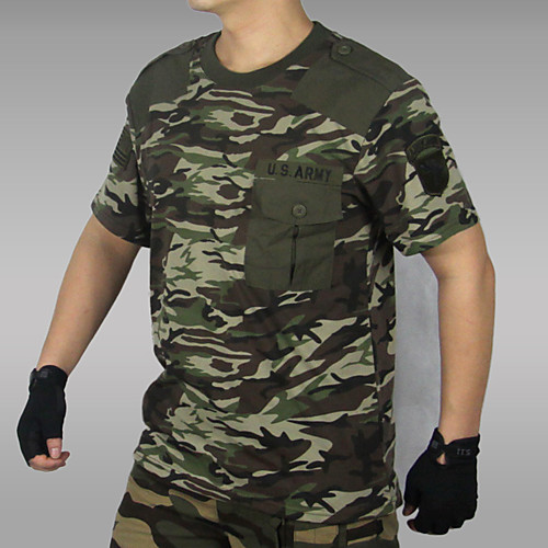Men's Hiking Tee shirt Short Sleeve Crew Neck Tee Tshirt Top Outdoor Breathable Stretchy Comfortable Autumn / Fall Winter Cotton Solid Color Camouflage Hunting Military / Tactical Camping / Hiking
Men's Hiking Tee shirt Short Sleeve Crew Neck Tee Tshirt Top Outdoor Breathable Stretchy Comfortable Autumn / Fall Winter Cotton Solid Color Camouflage Hunting Military / Tactical Camping / Hiking
